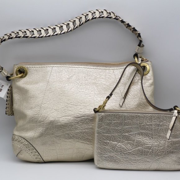 Coach Poppy Whipstitch Metallic Hippie 19014 B4/PL - Picture 3 of 6